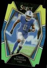 2021 Panini Select #113 Tyrell Williams Green and Yellow Prizm Die Cut