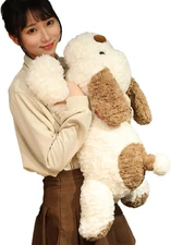 Dog Weighted Stuffed Animal, 5.7 Lbs 25.5 Inch Weighted Dog Plush Toy Large Dog 