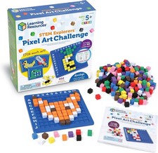 Learning Resources STEM Explorers Pixel Art Challenge - Math Puzzles, Pattern Bl