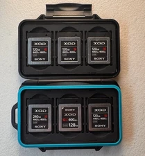 Lot of 6 Variety Sony G Series 240GB, 128GB, 120GB - XQD Memory Card