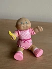 Vintage (1984) Cabbage Patch Kids Mini Plastic Figure - Pink Baby w Spoon