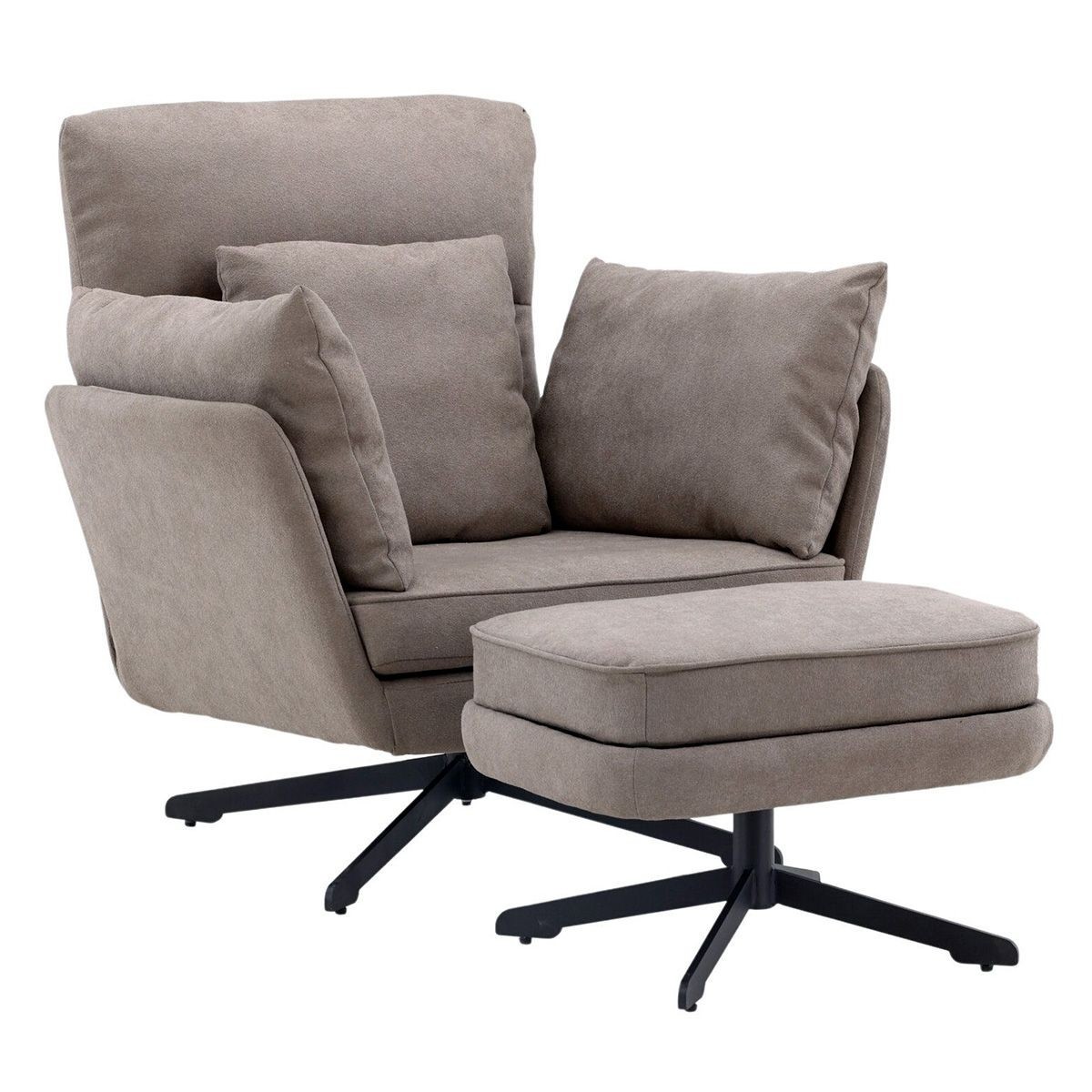 Fauteuil 96cm Bouclé Gris Madrid : La Solution Confort contre le Mal de Dos
