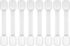 Child Safety Cabinet Locks, 8-Pack, Easy Install with 3M Adhesive, No Screws or