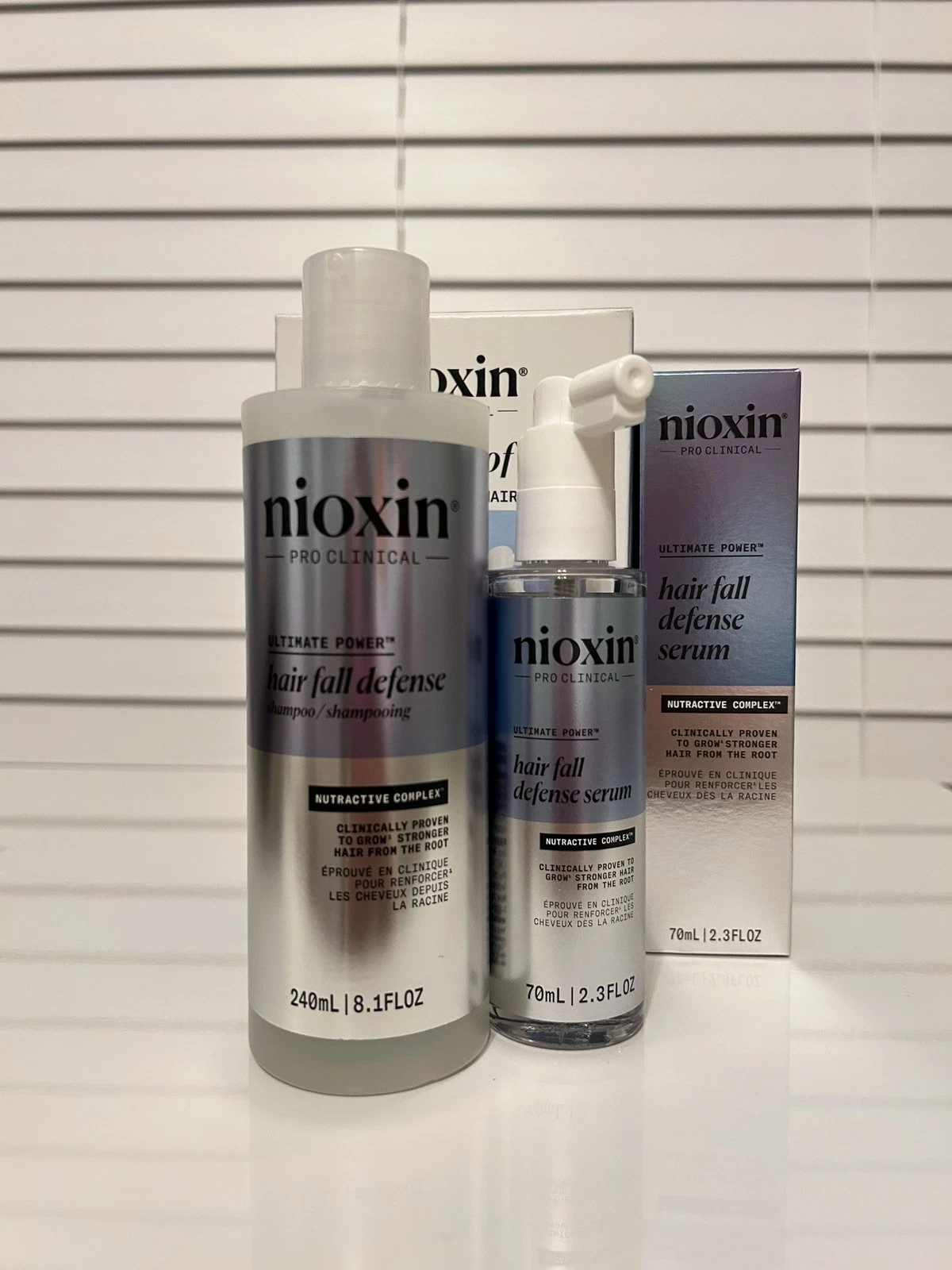 Nioxin SET DUO The Power of Two for Visibly Less Hair Loss Shampoo & Serum