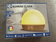 Sealy Sunrise Clock Multicolor Light Up Alarm New In Box