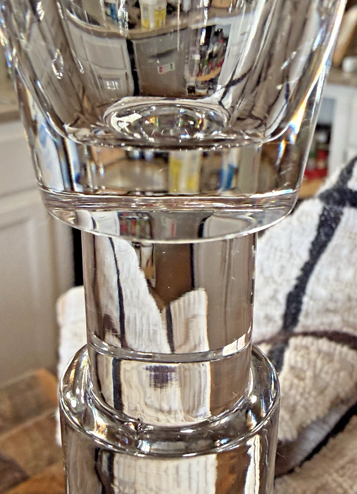 Calvin Klein Geometry 8in Lead Crystal Candlesticks Candle Holders (2) thumbnail 12