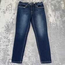 Seven7 Jeans Women Size 10 Legging Blue Wash Embellished Pockets Denim