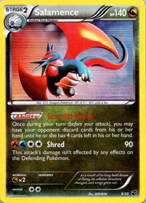 Salamence Holo Rare Dragon Vault 8/20 LP(SKU 1-1)