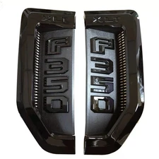 2pcs Set Emblems Badge Fits For 2017-2022 Left & Right Side Door Fender (Black)