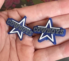 2 Piece DALLAS Football Team Silicone Focal Beads DIY Jewelry Pens+