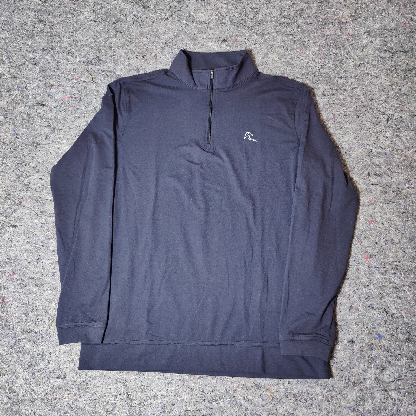 Rhoback Mens Performance Q-Zip Solid Black Long S… - image 2