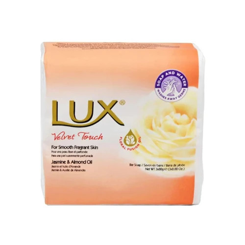 Lux Soap Bar Velvet Touch Jasmine & Almond Oil 80gm x 3Bas x 12 - Image 4