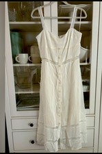 Reformation Wynton Black Lace-Trim Slip Dress 6 New