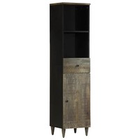 Badschrank 38X33X160 Cm Massivholz Mango Badezimmerschrank Badeschrank Vidaxl