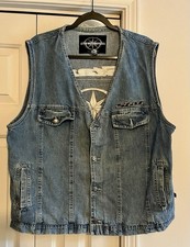 Vintage Yamaha Star Motorcycles Embroidered Denim Biker Vest 3X USA Made