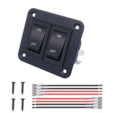Weideer 2 Gang ON Off Switch 12V 4Pin DPST Rocker Toggle 2 way rocker switch 