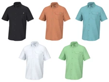 HUK Men's Tide Point Button-Down Short Sleeve - Multiple Colors, Multiple Sizes