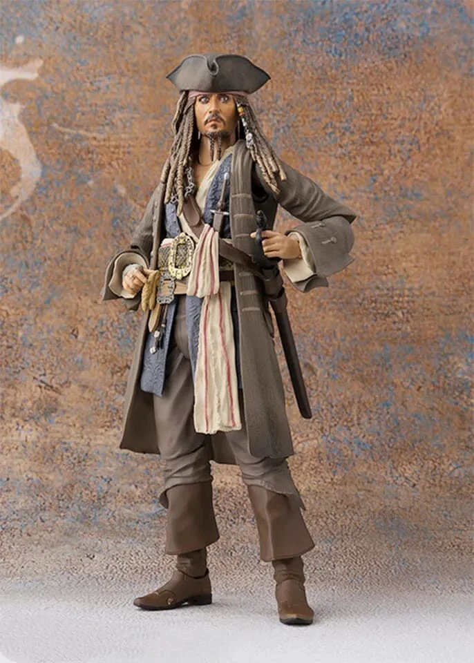 Boneco de ação Capitão Jack Sparrow Piratas do Caribe brinquedo da moda presente 15cm - Imagem 4 de 4