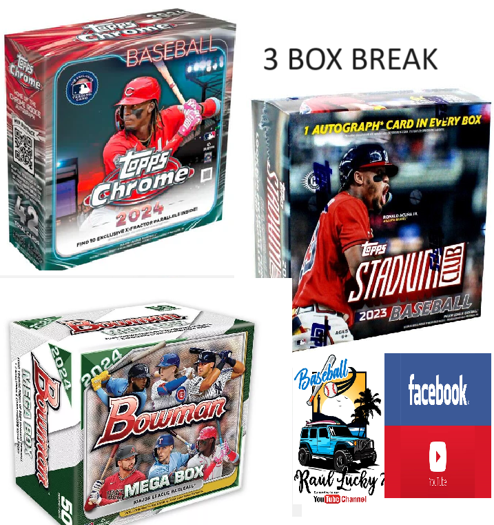 CHICAGO CUBS BASEBALL 20232024 3 BOX MIX LIVE BREK TOPPS CHROME/S.CLU