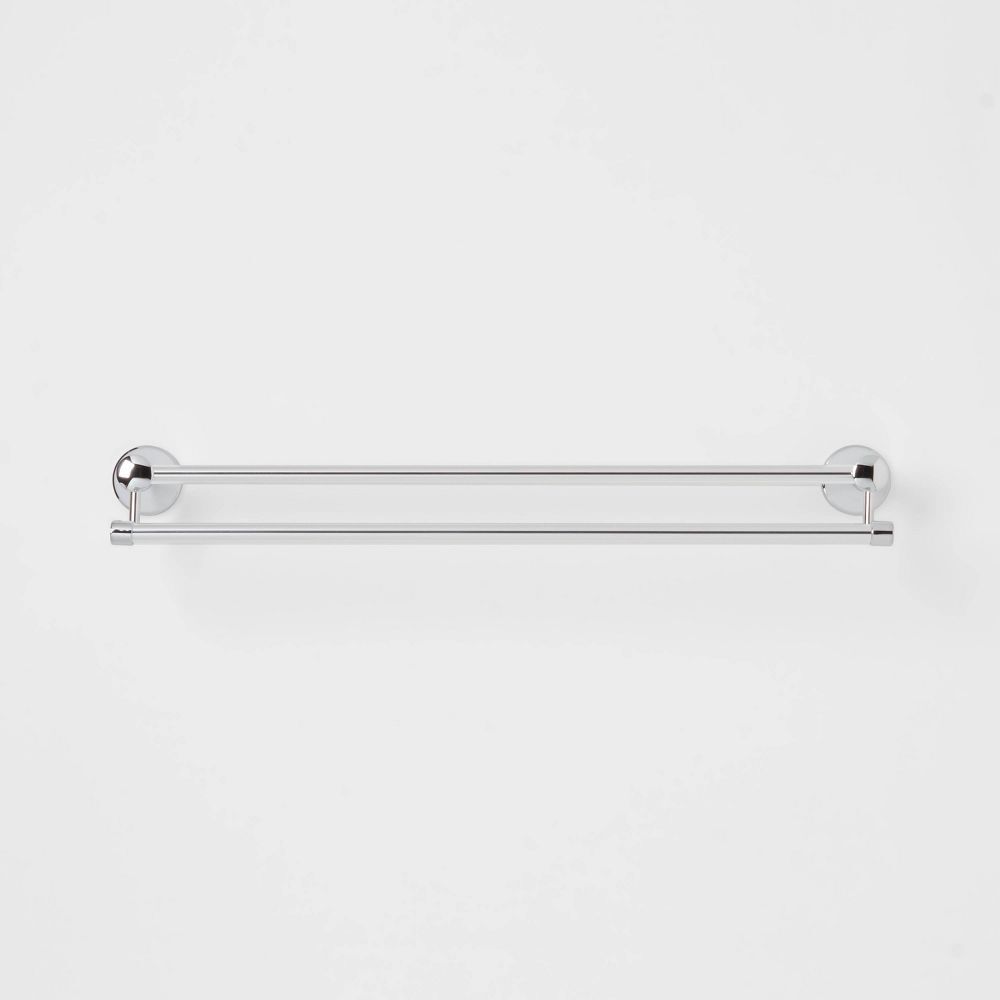 Порог с 24-дюймовой хромированной двойной вешалкой для полотенец устанавливаемый на защелку Повседневный дизайн 2990₽