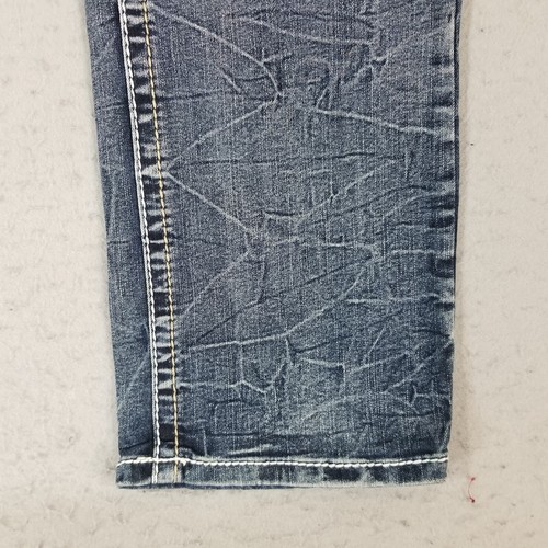 True Luck jeans men's 32x32 relaxed bootcut blue denim pants Y2K NEW - Picture 5 of 12