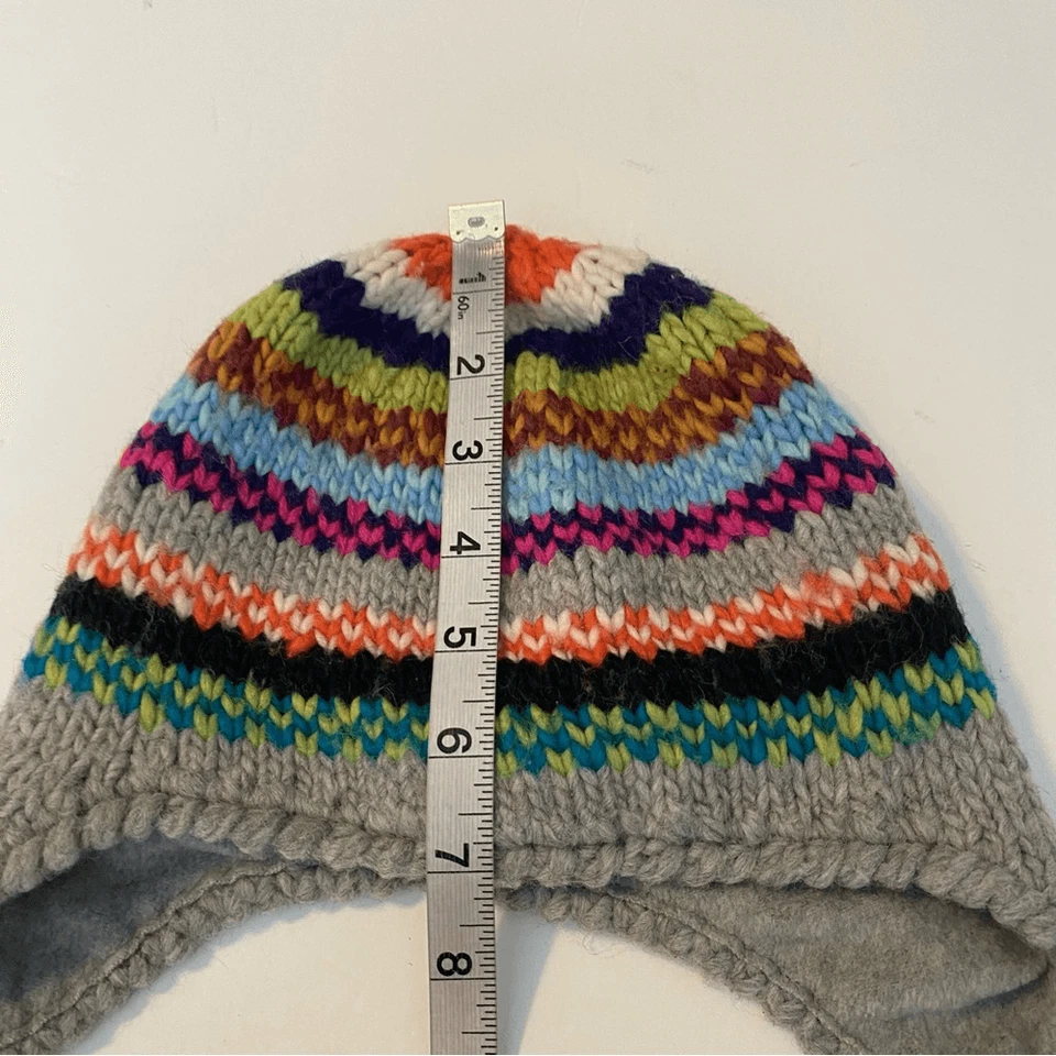 Billabong unisex colorido arco iris mezcla de lana forrado de lana oreja solapa lazos sombrero frijol Foto 4 de 4