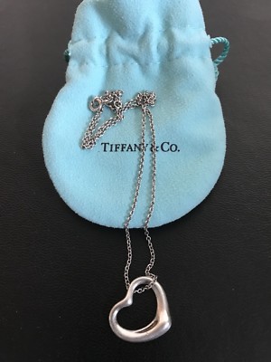 TIFFANY　Peretti Open Heart silver 925 Elsa Peretti®:Open Heart Pendant in Sterling Silver
