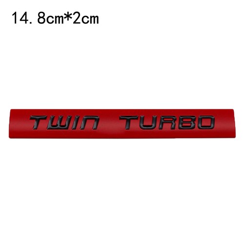 TWIN TURBO Matte Red Metal Decal Sticker Badge Emblem Motors Diesel 3D Racing - Bild 3 von 13