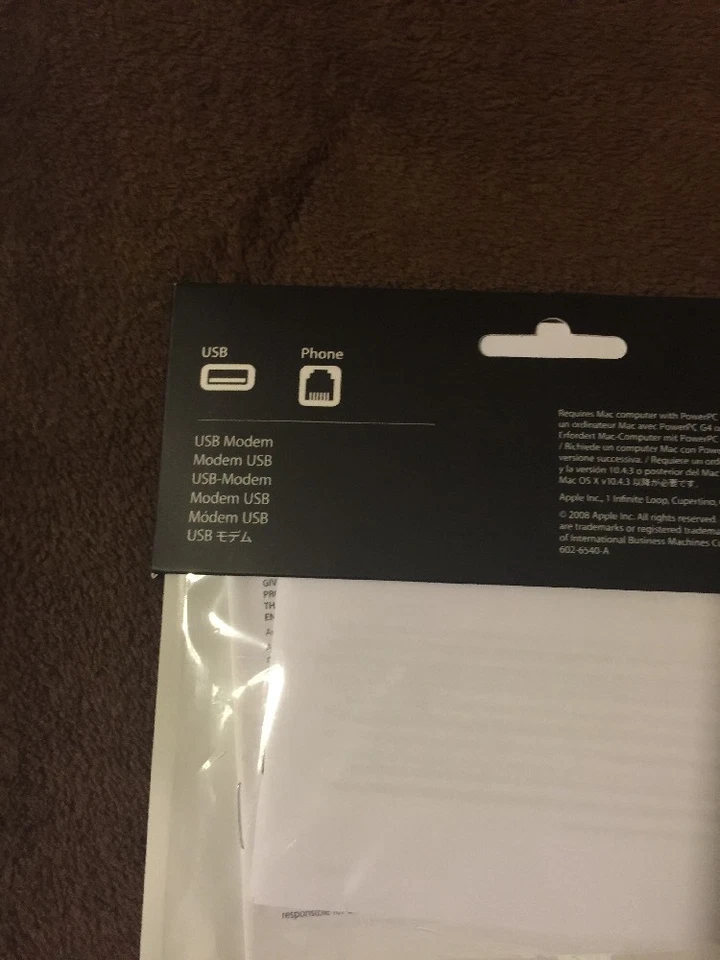 Lot of 10 Genuine Apple USB Dial-up External 56 Kbps Modem Model MA034Z/A - Image 3 of 4