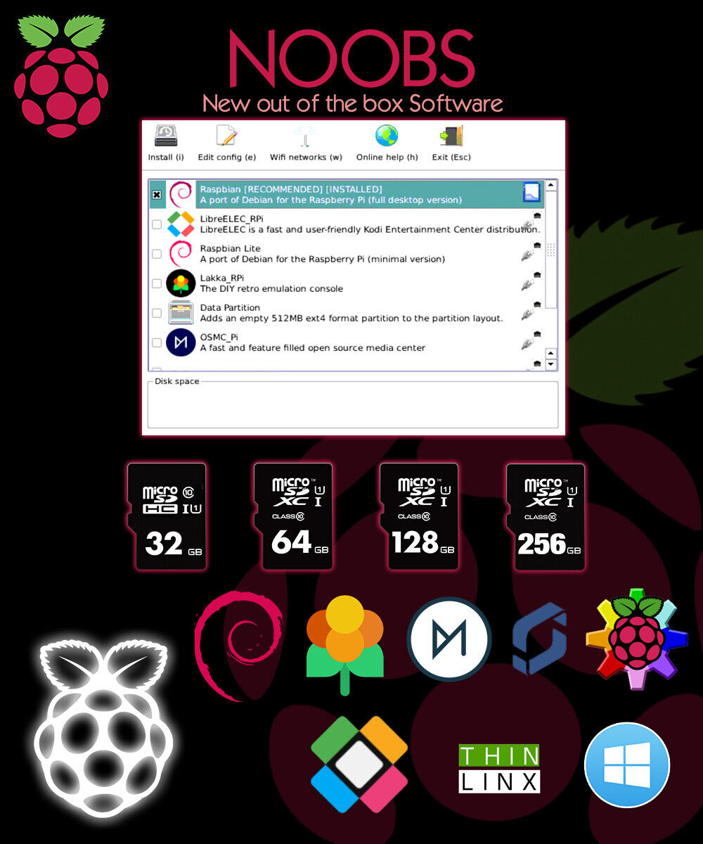 NOOBS 3.6.0 for all Raspberry Pi Models PreLoaded Class 10 Micro SD