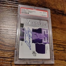 PSA Graded 2003 Upper Deck Zarko Cabarkapa Signed Jersey NM MT 8 Phoenix Suns