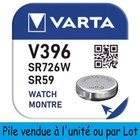 Pile bouton spéciale pour montre : V396 SR59 SR726W Oxyde d'Argent 1,55V 25 mAh