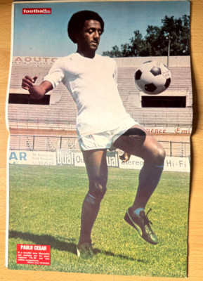Fußball Poster Paulo Cesar C.R do Flamengo bei OM Olympique Marseille 1974-75