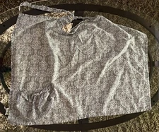 Little Me Women's Nursing Cover Up Grey And White With Pocket