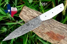 CUSTOM HAND FORGED BLANK BLADE DAMASCUS CHEF KNIFE MAKE YOUR OWN HANDLE AH -2261