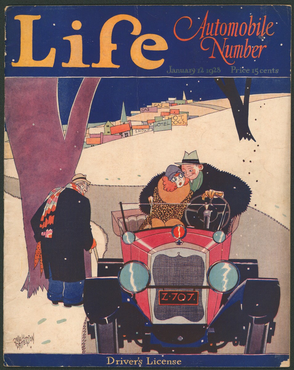 Life Magazine January 12 1928~Auto Issue~Prohibition Cartoon Art