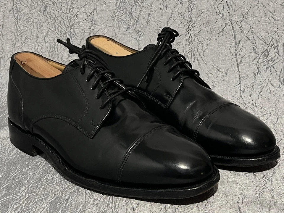 Zapatos de vestir Bostonian Crown Windsor punta copa para hombre zapatos de cuero negro 7,5 Foto 3 de 4