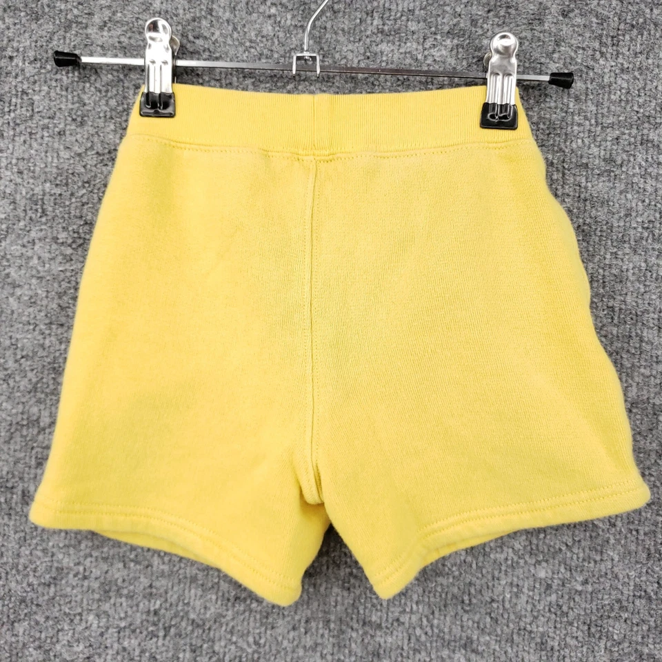 Ralph Lauren Polo Bear Sweatshort Baby Boys 24M Yellow Embroidered Drawstring - Image 2 of 4