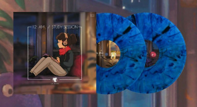 12 Am. Study Session 12am ChilledCow Records Lofi Girl Blue Double Vinyl Record