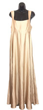 Show Me Your MuMu Formal Dress Gold Full Skirt Lined Umpire Waist Size L Flaw