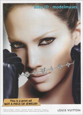 LOUIS VUITTON Jewelry 1-Page Magazine PRINT AD Fall 2003 JENNIFER LOPEZ 