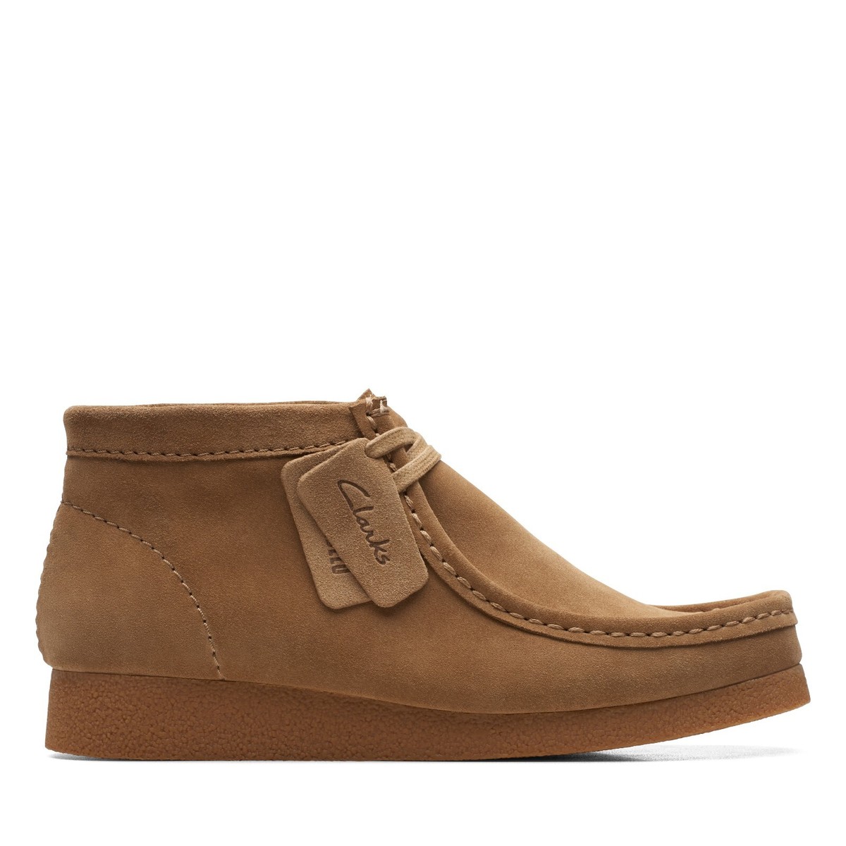 靴 Wallabee Dark Tan UK8.5 New Men Clarks Wallabee Evo Dark Sand Tan Suede Rubber