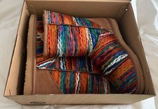lamofootwear juarez rainbow multicolor boots womens size 7 NEW