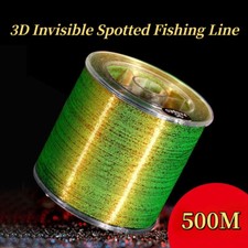 500M Speckle Invisible Spotted Monofilament Fishing Line Fluorocarbon Tool UK