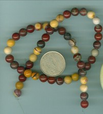 16 Inch strand of Natural Mookaite 8mm Round beads Natural Stone Round Beads