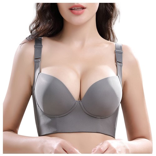 Fashion Deep Cup Bra Hides Back Fat Look Bra With Shapewear Incorporated US88 - Picture 5 of 16