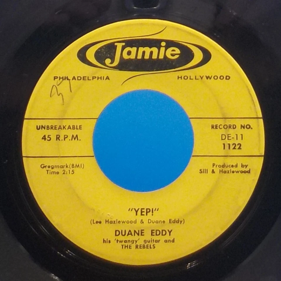 Lot of 2 Duane Eddy 45s Yep / Three 30 Blues / Detour / The Lonely One EX VG+ H5 - Image 2 of 4