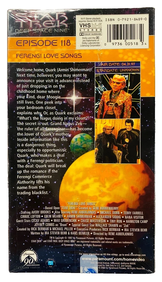 Star Trek: Deep Space Nine EP 118 VHS (2002) NEW SEALED WATERMARK - Image 2 of 4
