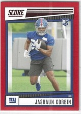 2022 Score Red #348 Jashaun Corbin RC New York Giants Florida State