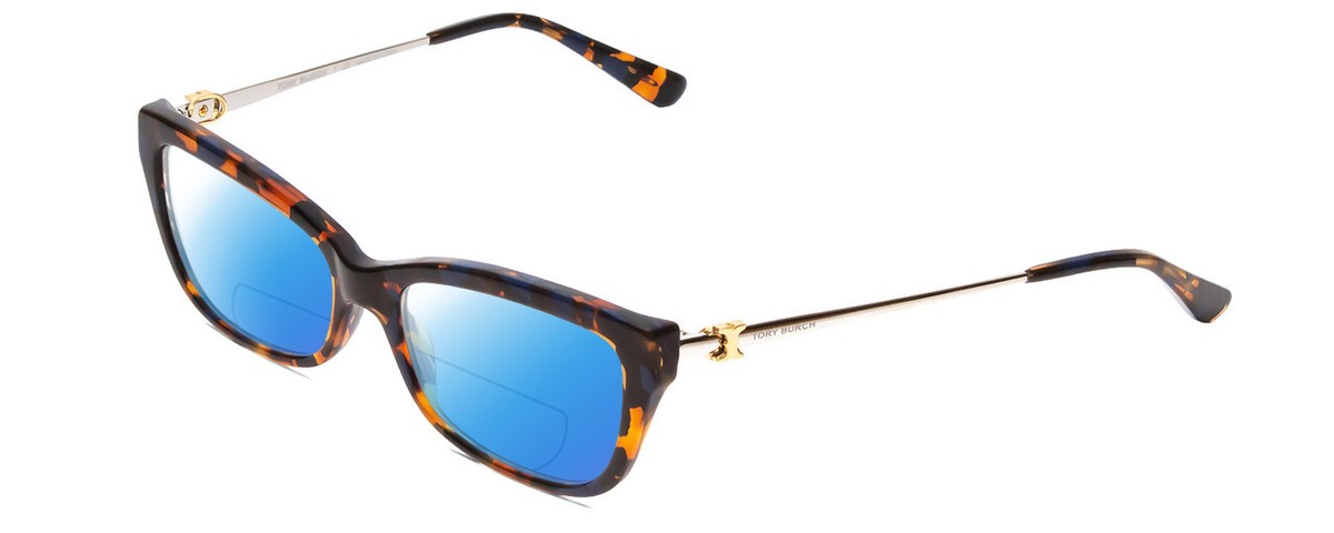 その他 TORYS Tory Burch TY2099 Cateye Polarized BI-FOCAL Sunglasses Brown Blue